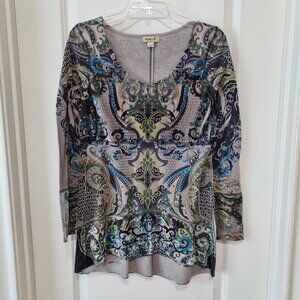 One World Top Tunic, Velvet, high-Low, Small